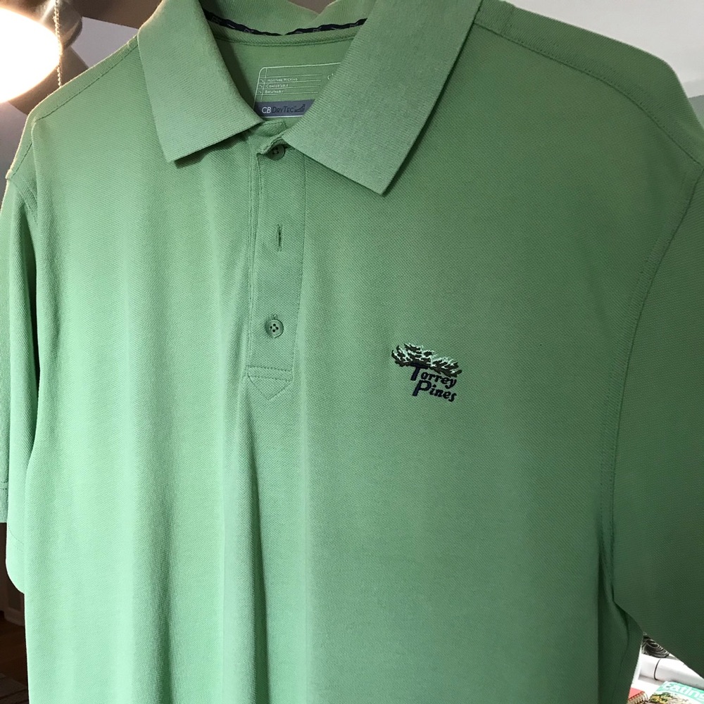 Men’s golf shirt. Torrey Pines logo. DryTec